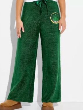 Wicked x Katie Kime Graphic Sweater Pants Emerald Green Elphaba Size XL